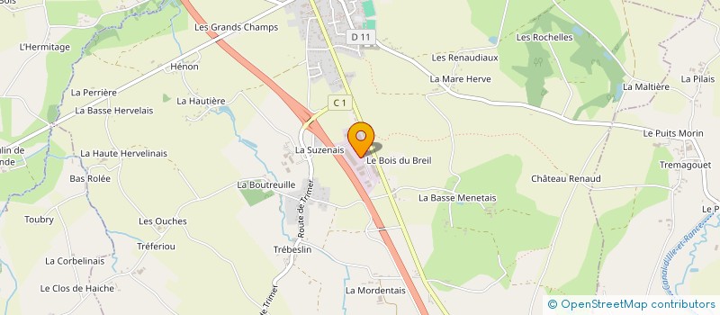 localisation de l'entreprise CUISINES LHERMITTE à SAINT-DOMINEUC