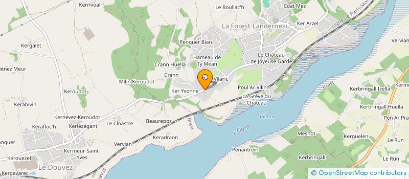 localisation de l'entreprise CUISINES RONAN PAGE  LA FOREST-LANDERNEAU