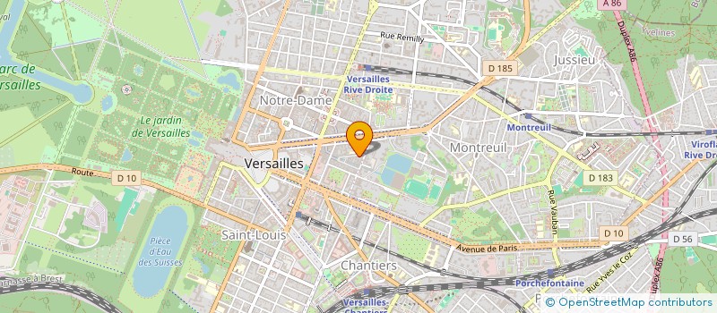 localisation de l'entreprise CUISINES SALLES BAINS INSTALLATIONS à VERSAILLES