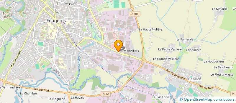 localisation de l'entreprise CUISINES THOMAS  FOUGERES