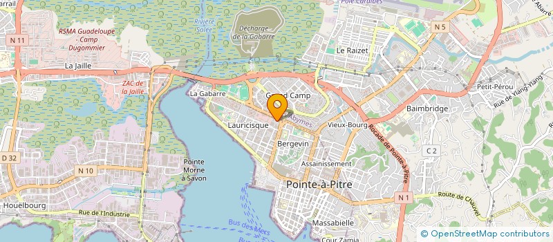 localisation de l'entreprise CUISIREN à POINTE-A-PITRE
