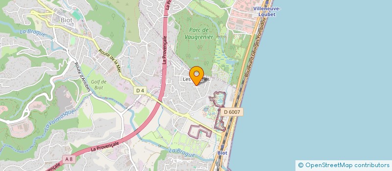 localisation de l'entreprise CUISIREV à ANTIBES