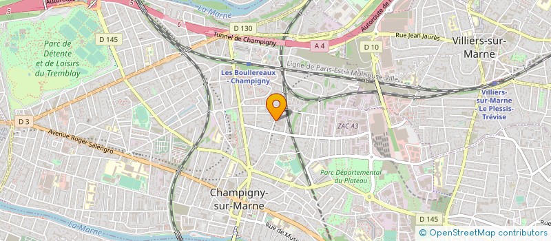 localisation de l'entreprise CUIVRE & COMPAGNIE à CHAMPIGNY-SUR-MARNE