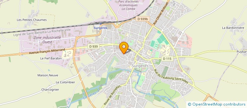 localisation de l'entreprise CUIVRES & ORGUE  SURGERES