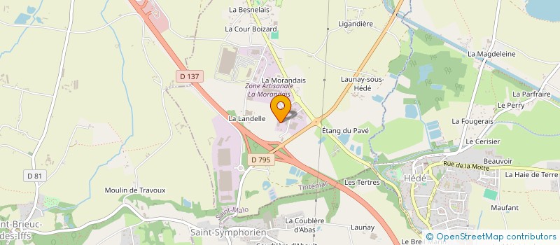 localisation de l'entreprise CUIVRINOX à TINTENIAC