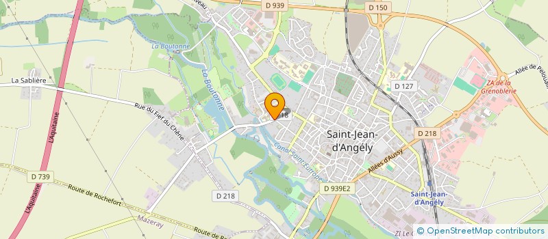 localisation de l'entreprise CULINAIRE ETS HOSPITALIERS FRANCE  SAINT-JEAN-D'ANGELY