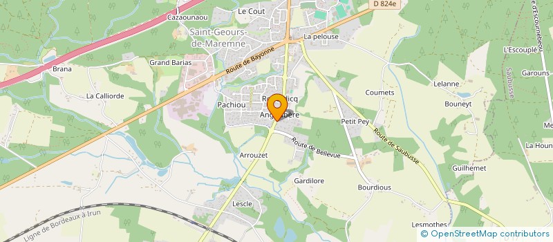 localisation de l'entreprise CULTE TEMOINS JEHOVAH ST VINCENT TYROSSE  SAINT-VINCENT-DE-TYROSSE