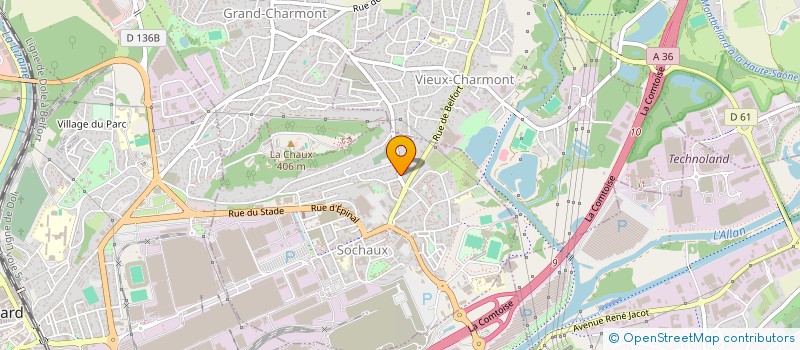 localisation de l'entreprise CULTUELLE EGLISE PROTESTANTE UNIE SOCHAUX à SOCHAUX
