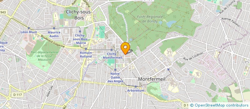 localisation de l'entreprise CULTUR'ART IDF ( CRAIDF )  MONTFERMEIL