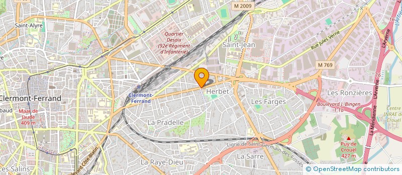 localisation de l'entreprise CULTURE ACTIVITES LOCALES ET MARCHE LA PRADELLE  CLERMONT-FERRAND