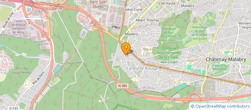 localisation de l'entreprise CULTURE ART DEVELOPPEMENT SOCIAL URBAIN DECOUVERTE 92 (CADSUD 92)  CHATENAY-MALABRY