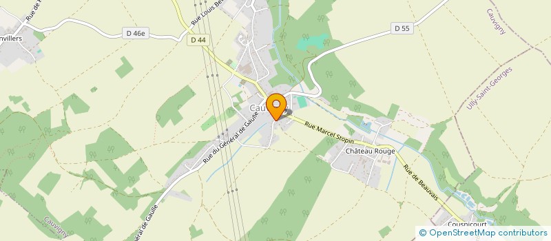 localisation de l'entreprise CULTURE, ARTS ET ANIMATIONS EN PICARDIE  CAUVIGNY