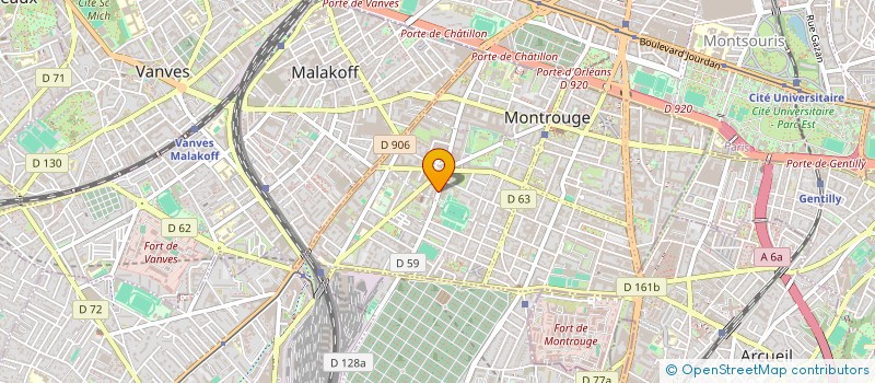 localisation de l'entreprise CULTURE ARTS PRODUCTION  MONTROUGE