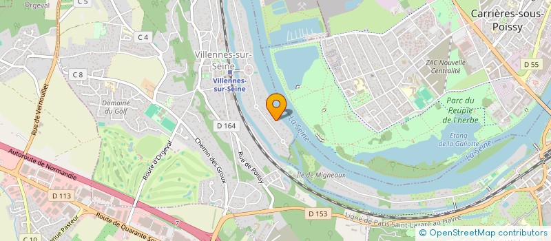 localisation de l'entreprise CULTURE ARTS SANTE ET ENVIRONNEMENT à VILLENNES-SUR-SEINE