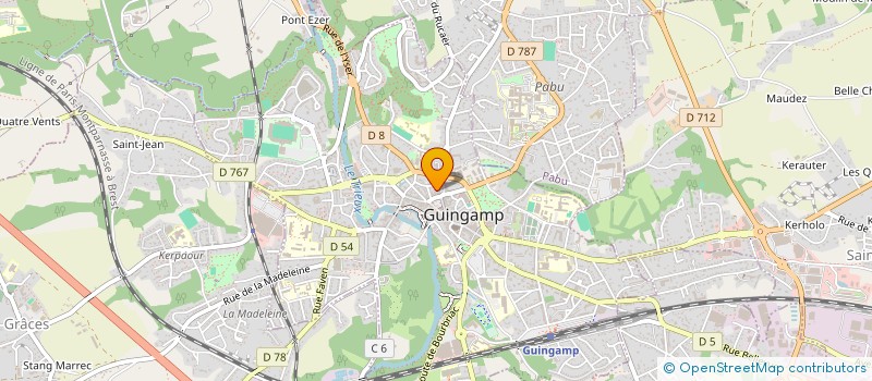 localisation de l'entreprise CULTURE BIBLIOTHEQUE POUR TOUS à GUINGAMP