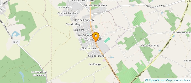 localisation de l'entreprise CULTURE CLUB DE CORMERAY  CORMERAY