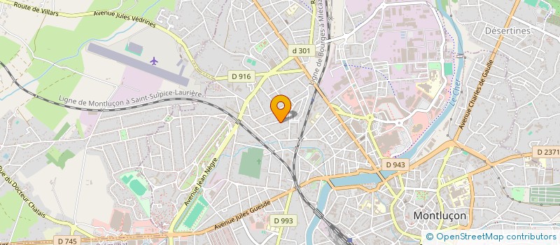 localisation de l'entreprise CULTURE ET ANIMATIONS SOCIALES à MONTLUCON