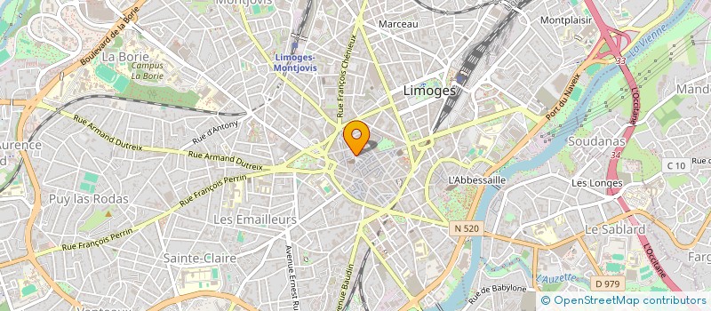 localisation de l'entreprise CULTURE ET BIBLIOTHEQUE POUR TOUS à LIMOGES