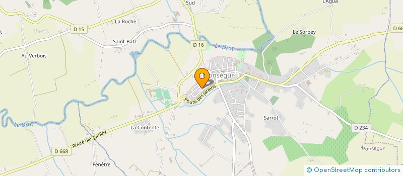 localisation de l'entreprise CULTURE ET BIBLIOTHEQUE POUR TOUS à MONSEGUR
