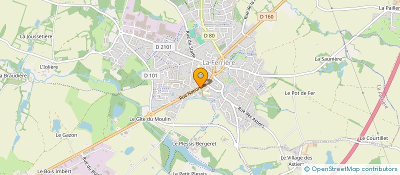 localisation de l'entreprise CULTURE ET BIBLIOTHEQUE POUR TOUS DE VENDEE  LA FERRIERE