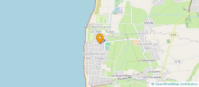 localisation de l'entreprise CULTURE ET BIBLIOTHEQUES POUR TOUS DU DEPARTEMENT DE LA MANCHE à HAUTEVILLE-SUR-MER