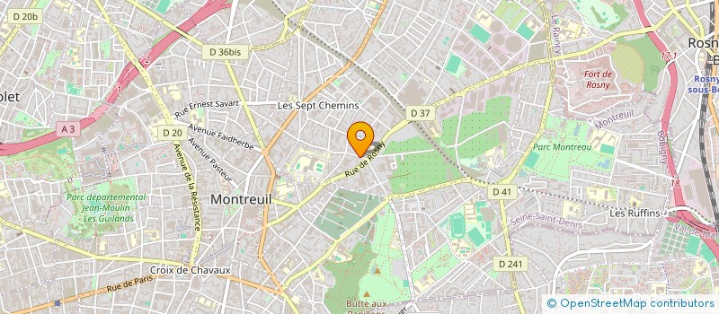 localisation de l'entreprise CULTURE ET ECOLOGIE  MONTREUIL