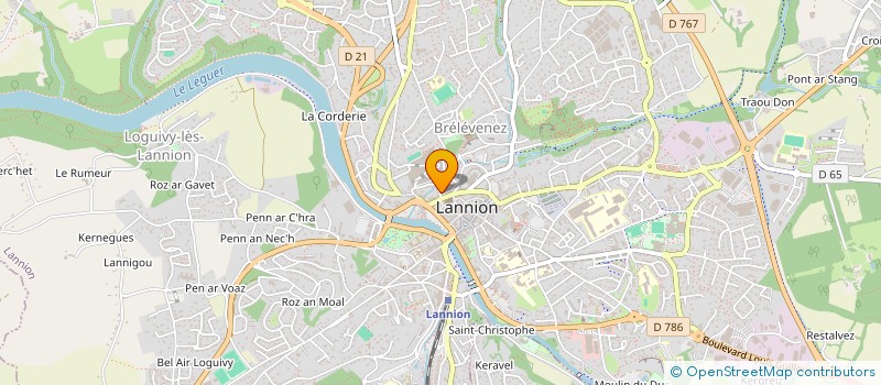 localisation de l'entreprise CULTURE ET INFORMATION  LANNION