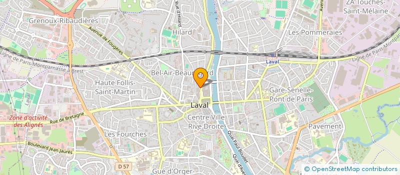 localisation de l'entreprise CULTURE ET LOISIRS-CLUB J.MACE à LAVAL