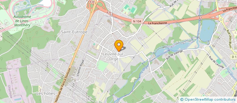 localisation de l'entreprise CULTURE ET LOISIRS DE LEUVILLE SUR ORGE à LEUVILLE-SUR-ORGE