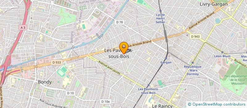 localisation de l'entreprise CULTURE LOISIRS PAVILLONAIS  LES PAVILLONS-SOUS-BOIS