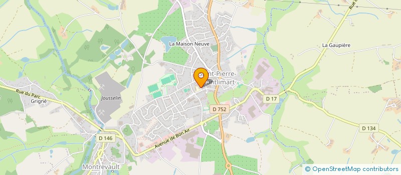 localisation de l'entreprise CULTURE LOISIRS POUR TOUS à MONTREVAULT-SUR-EVRE