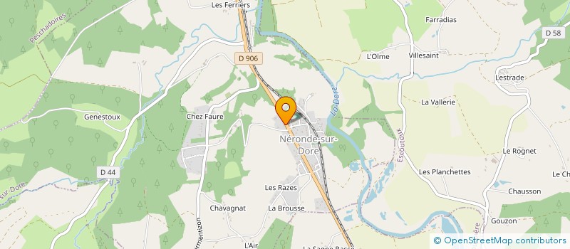 localisation de l'entreprise CULTURE, PATRIMOINE ET ENVIRONNEMENT A NERONDE-SUR-DORE  NERONDE-SUR-DORE