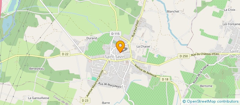 localisation de l'entreprise CULTURE SPORT  SAINT-SAVIN