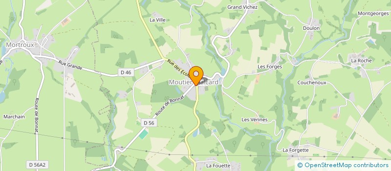localisation de l'entreprise CULTURELLEMENT CREUSOIS à MOUTIER-MALCARD