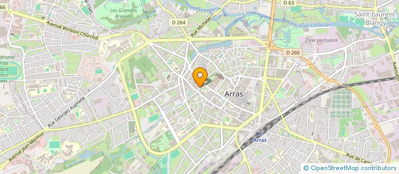 localisation de l'entreprise CULTURES DU COEUR 62 à ARRAS