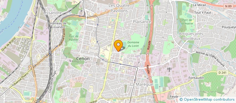 localisation de l'entreprise CULTURES DU COEUR AQUITAINE à CENON