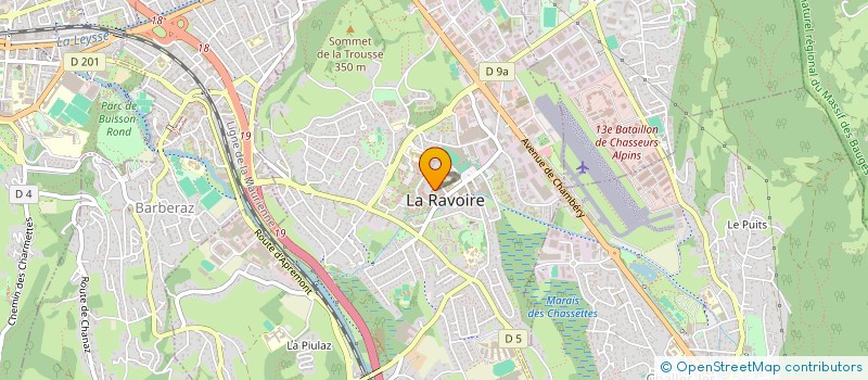 localisation de l'entreprise CULTURES DU COEUR SAVOIE  LA RAVOIRE