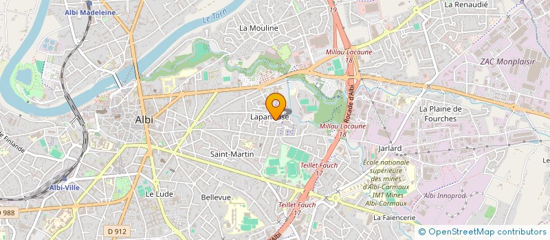 localisation de l'entreprise CULTURES DU COEUR TARN à ALBI