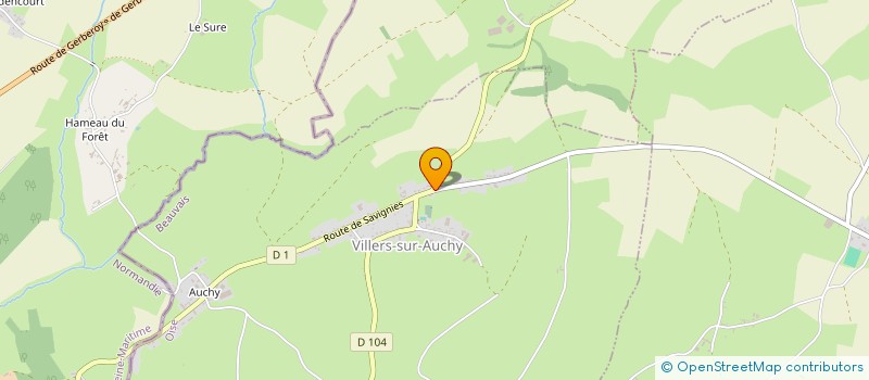 localisation de l'entreprise CULTURES ECHANGES LINGUIS LOISIRS SPORT  VILLERS-SUR-AUCHY