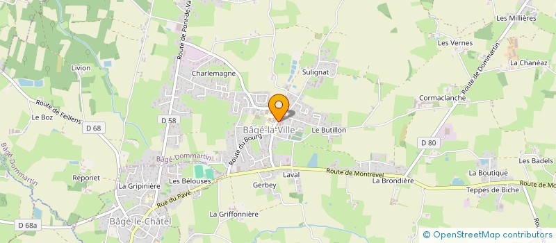 localisation de l'entreprise CUMA BAGE LA VILLE  BAGE-DOMMARTIN