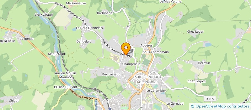 localisation de l'entreprise CUMA CANTONALE DE ST LEONARD à SAINT-LEONARD-DE-NOBLAT