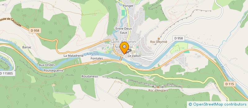 localisation de l'entreprise CUMA D'ACCUEIL DE ST ANTONIN NOBLE VAL  SAINT-ANTONIN-NOBLE-VAL