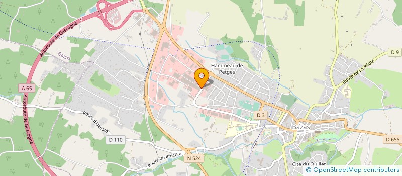 localisation de l'entreprise CUMA D ENSILAGE SUD-BAZAS  BAZAS