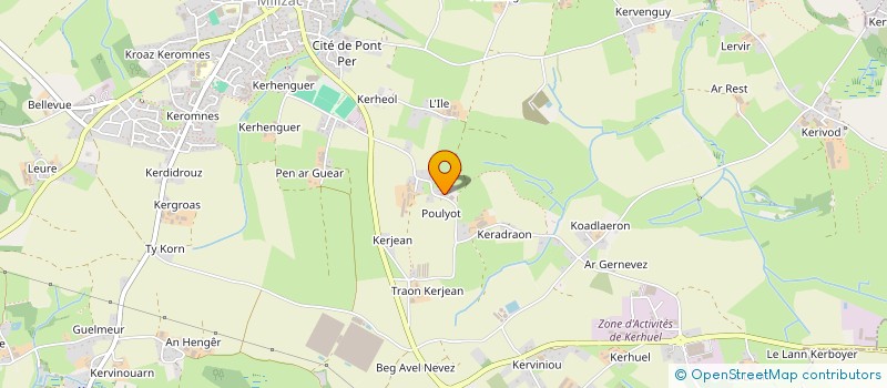 localisation de l'entreprise CUMA DE BEG AVEL  MILIZAC-GUIPRONVEL