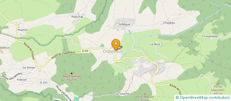 localisation de l'entreprise CUMA DE CHATELNEUF ESSERTINES à CHATELNEUF