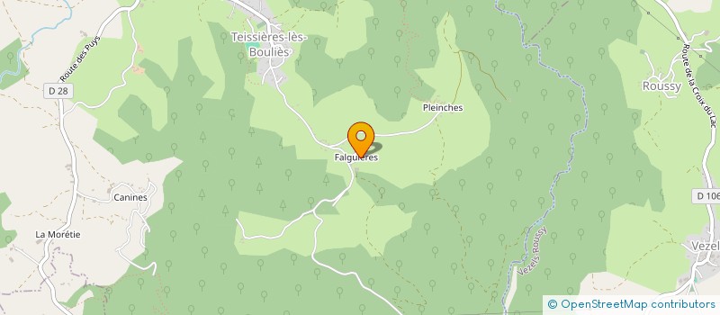 localisation de l'entreprise CUMA DE FALGUIERES à TEISSIERES-LES-BOULIES
