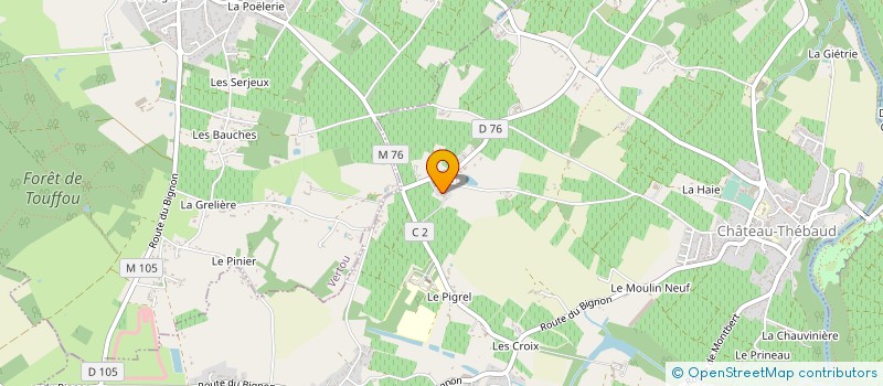 localisation de l'entreprise CUMA DE FRUITIERE OPALE à CHATEAU-THEBAUD