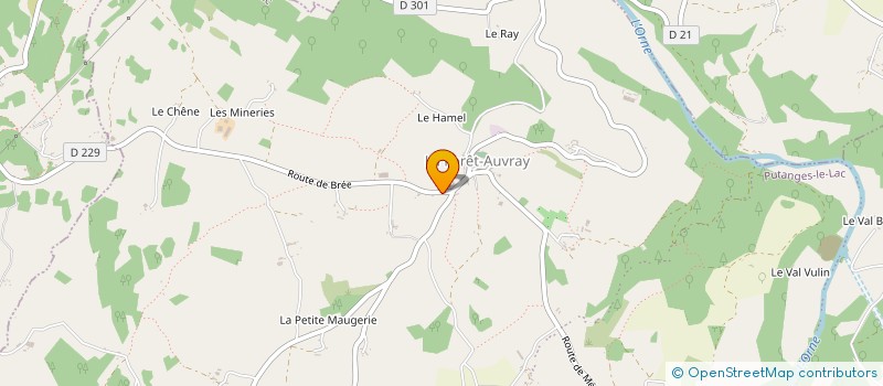 localisation de l'entreprise CUMA DE L'AUVRAISIENNE à PUTANGES-LE-LAC