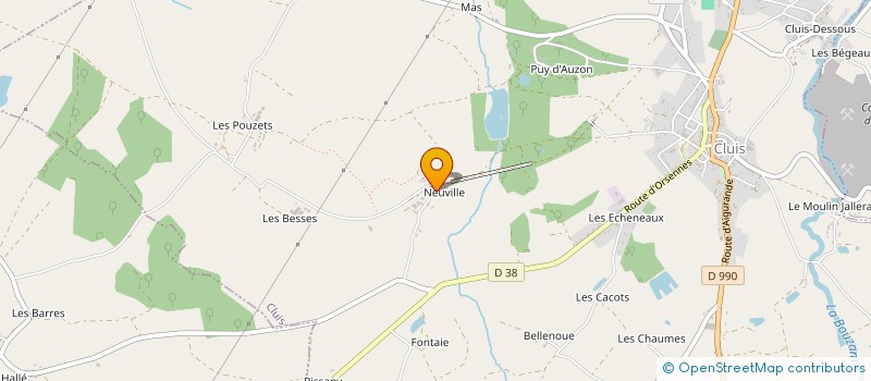localisation de l'entreprise CUMA DE L AUZON à CLUIS