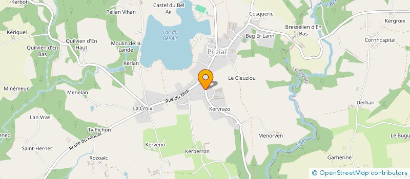 localisation de l'entreprise CUMA DE L'ELLE PRIZIAC  PRIZIAC